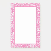 Roze en Wit Paisley Patterned  Post-it® Notes (Voorkant)