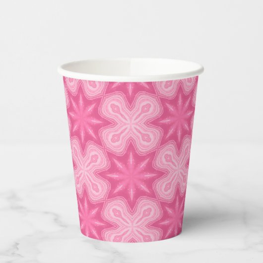 Roze en wit papieren bekers (Links)