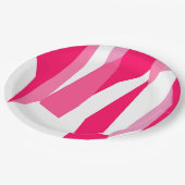 Roze en Wit Papieren Bordje (Gekanteld)