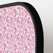 Roze en Wit Patroon Modern Monogram Pickleball Paddle (Links Detail)