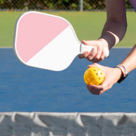 Roze en wit pickleball paddle