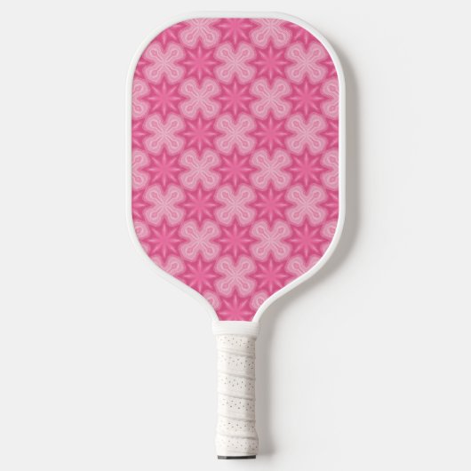 Roze en Wit Pickleball Paddle (Voorkant)