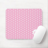 Roze en Wit Polka Dot Monogram Muismat (Met muis)