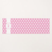 Roze en Wit Polka Dot Monogram Yogamat (Voorkant (horizontaal))
