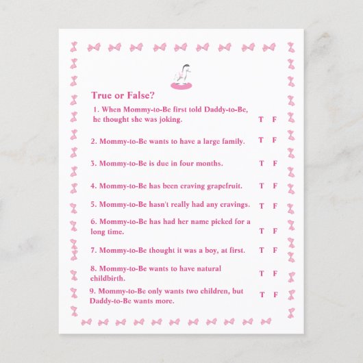 Roze en Wit Rocking Horse  T/F spel Flyer (Voorkant)