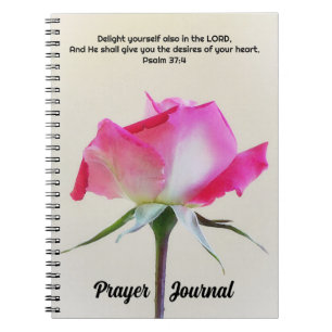  Roze en Wit Rose Art Prayer Journal Notitieboek