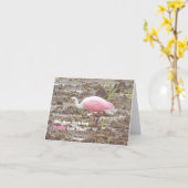 ROZE EN WIT ROZE SPOONBILL/TICKLED VOOR YOU/CONG KAART (Gele Bloem)