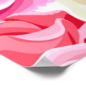 roze en wit rozen naadloos patroon. Flowers tex Poster (Hoek)