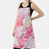 roze en wit rozen naadloos patroon. Flowers tex Schort (Insitu)