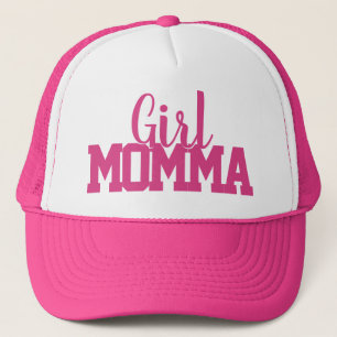 roze en wit schrift GIRL MOMMA-letters   Trucker Pet