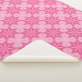 Roze en wit sherpa deken (3/4)