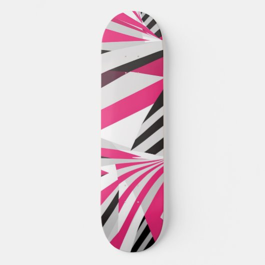 Roze en wit skateboard voor meisjes (in de vorm va (Voorkant)