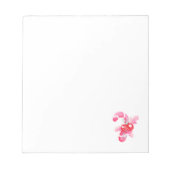 Roze en wit Snoep Kerst Notitieblok (Voorkant)