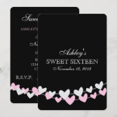 Roze en Wit Snoepje Zestien van de Koorden van het Kaart (Voorkant / Achterkant)