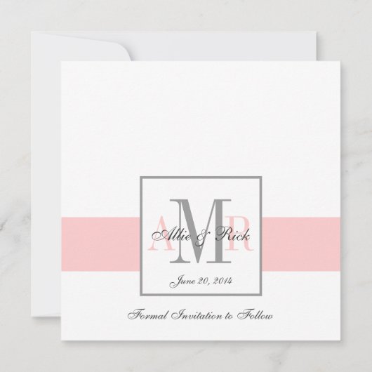 Roze en Wit sparen de Aankondiging van het huwelij (Achterkant)