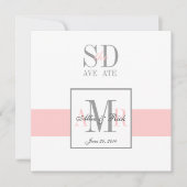 Roze en Wit sparen de Aankondiging van het huwelij (Voorkant)