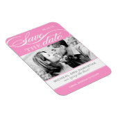 Roze en Wit sparen de Magneten van de Datum (Rechterzijde)