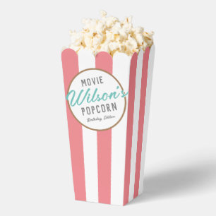 Roze en Wit Special Event Movie Night Popcorn Bedankdoosjes