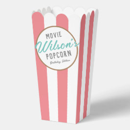 Roze en Wit Special Event Movie Night Popcorn Bedankdoosjes