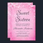 Roze en Wit Sweet 16 Verjaardagsfeest Kaart<br><div class="desc">Roze en witte bladeren Confetti Sweet Sixteen Invitation. Deze uitnodiging is ideaal voor een witte en roze Folie thema meisje Sweet 16 verjaardagsfeestje. Neem contact op met de ontwerper voor overeenkomende objecten.</div>