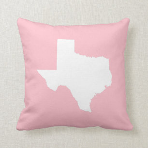 Roze en Wit Texas Kussen
