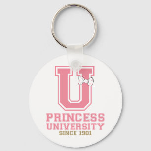 Roze en wit The Princess University Girly Academy Sleutelhanger