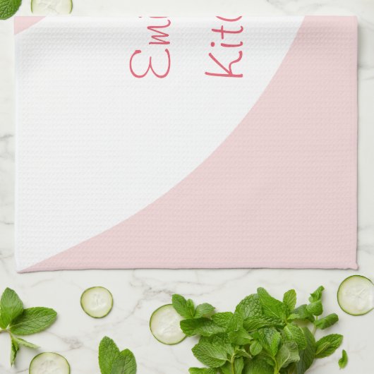 Roze en wit  theedoek (Gevouwen)