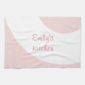 Roze en wit  theedoek (Horizontaal)