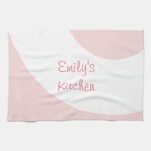 Roze en wit  theedoek