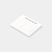 Roze en wit to do lijst | Gepersonaliseerd Post-it® Notes (Schuin)