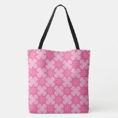 Roze en wit tote bag (Achterkant)
