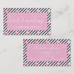 Roze en wit tropisch Flamingo patroon Visitekaartje