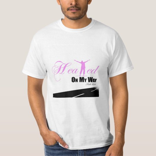 Roze en wit Verhit op mijn Way T-Shirt (Voorkant)