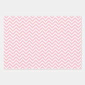 Roze en Wit Verschillende Maten Chevron Inpakpapier Vel (Voorkant 3)