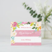 Roze en wit worden mijn briefkaart (Staand voorkant)