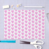 Roze en wit zee koraalpapier tissuepapier (Craft)