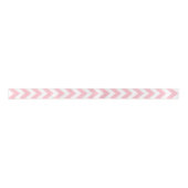 Roze en Wit Zigzag Chevron Patroon Satijnen Lint (Voorkant)