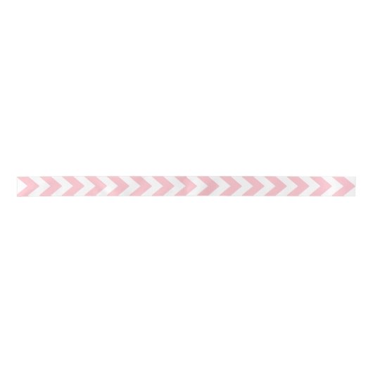 Roze en Wit Zigzag Chevron Patroon Satijnen Lint (Voorkant)
