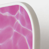 Roze en Wit Zwembad Foto Chique Monogram Pickleball Paddle (Links Detail)