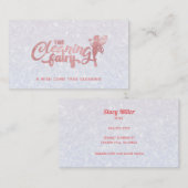  roze en witreinigende Visitekaartjes (Voorkant / Achterkant)