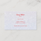  roze en witreinigende Visitekaartjes (Achterkant)