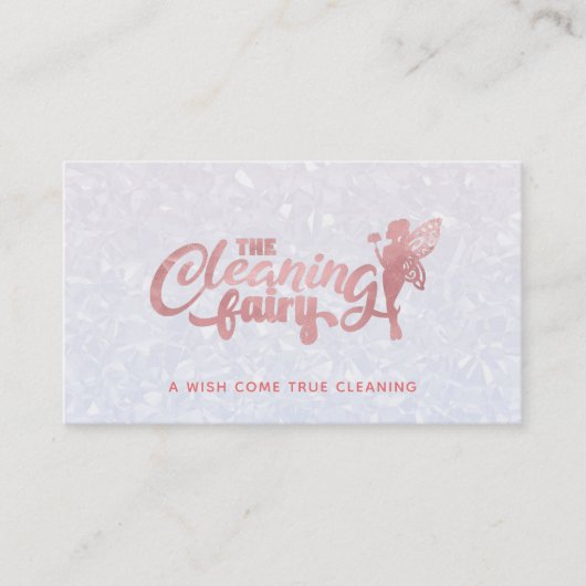  roze en witreinigende Visitekaartjes (Voorkant)