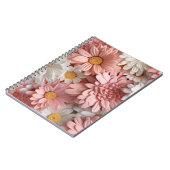 Roze en witte 3D daisy bloem Notitieboek (Linkerzijde)