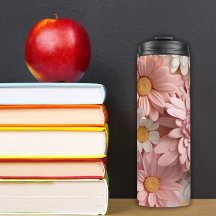 Roze en witte 3D daisy bloem