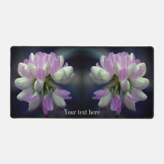 Roze en witte aanjager Sluiten Aangepast Bureaumat (Voorkant)