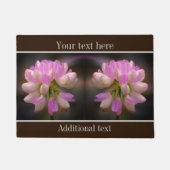 Roze en witte aanjager Sluiten Aangepast Deurmat (Voorkant)