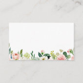 Roze en witte aanloopkaart voor het register visitekaartje (Achterkant)