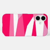 roze en witte abstracte Case-Mate iPhone case (Achterkant (horizontaal))