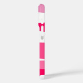 roze en witte abstracte Case-Mate iPhone case (Achterkant / Links)