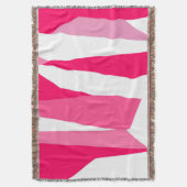 roze en witte abstracte deken (Voorkant Verticaal)